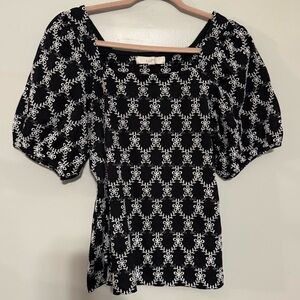 LOFT Monochrome Floral Women's Blouse